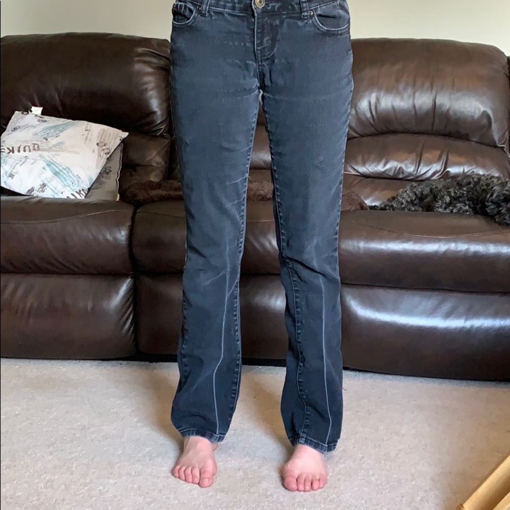 Black low rise jeans